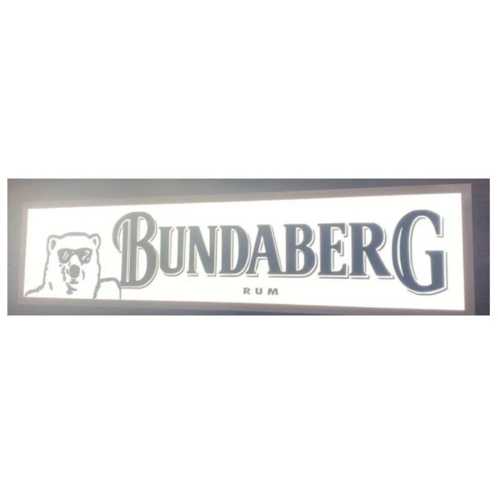 Bundaberg Rum Bear Flat Panel LED Light Up Sign