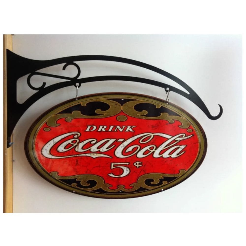 Coca Cola Oval Double Sided Hanging Sign