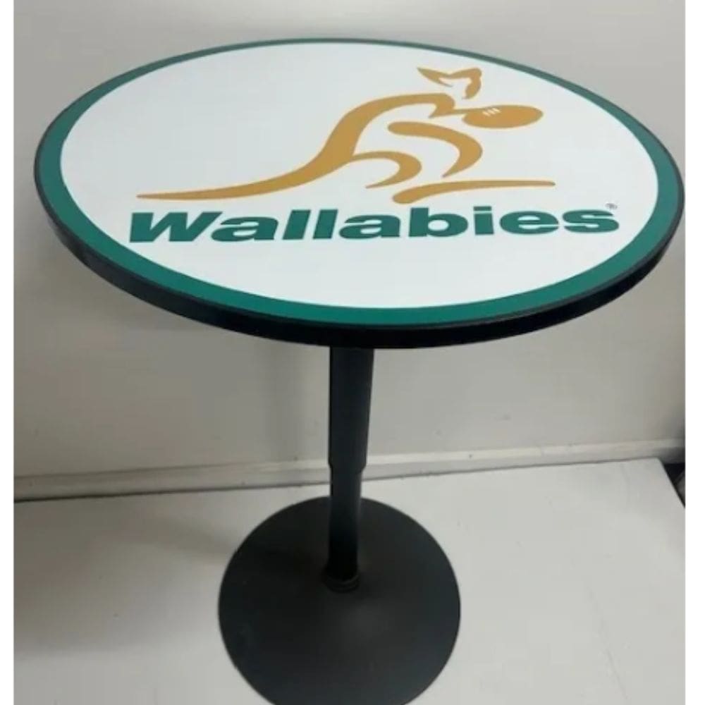 Australian Wallabies Black Adjustable Height Bar Table