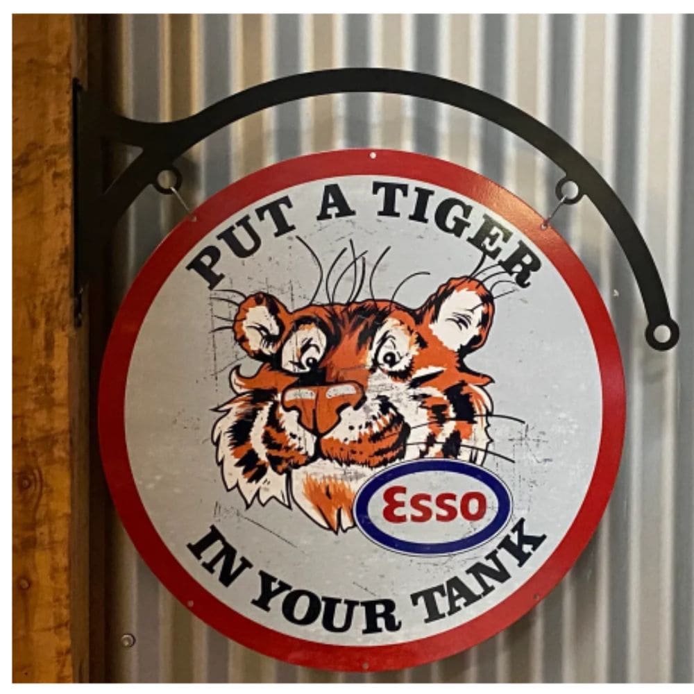 Esso Put A Tiger In Your Tank Double Sided Round Hanging Sign
