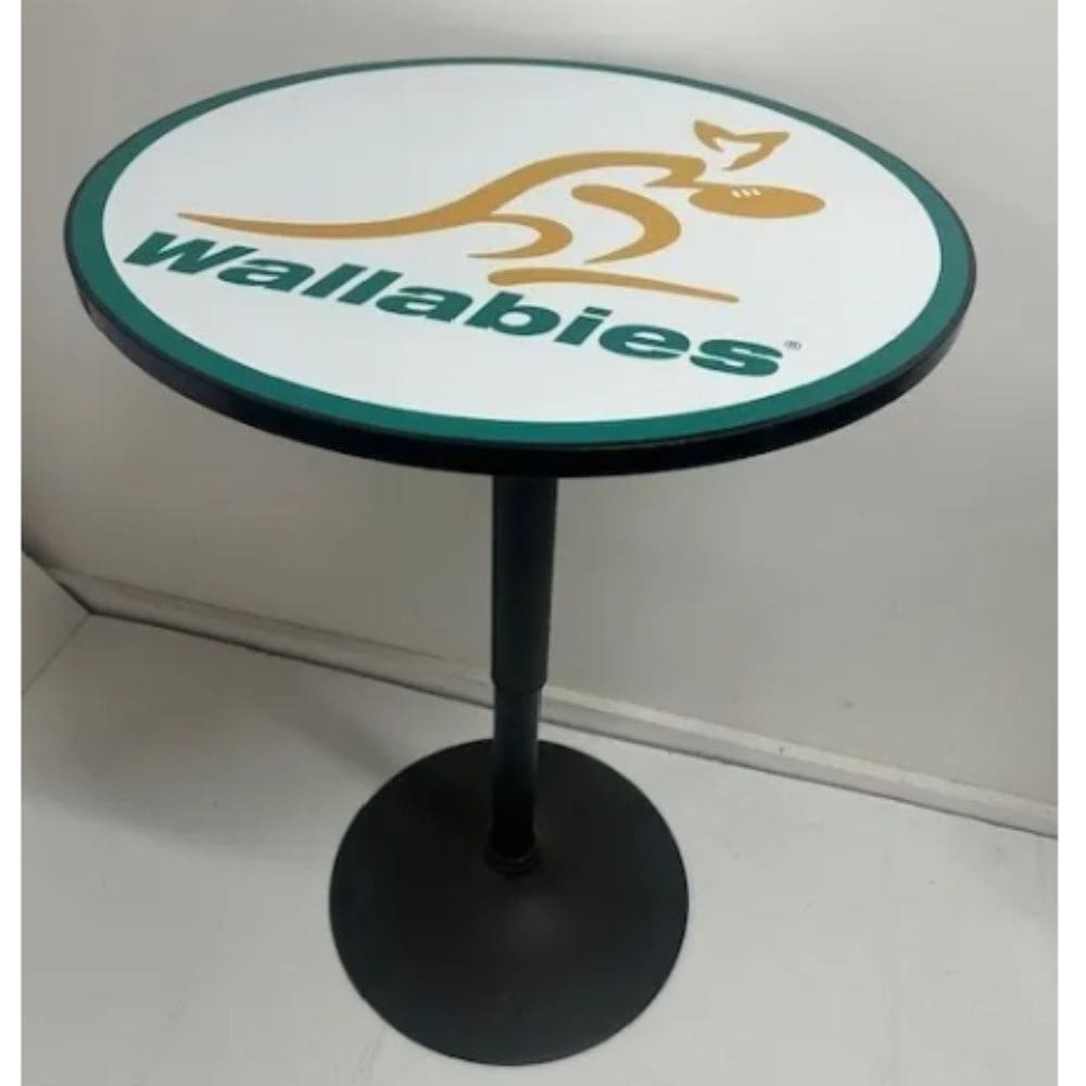 Australian Wallabies Black Adjustable Height Bar Table