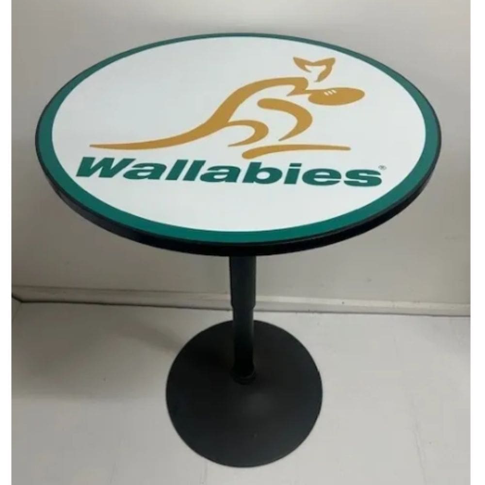 Australian Wallabies Black Adjustable Height Bar Table
