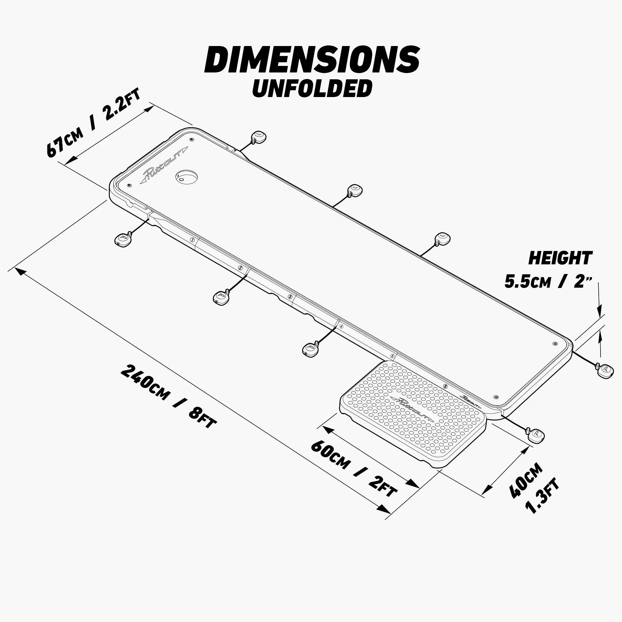 PuttOUT Airbeak Adjustable Putting Mat