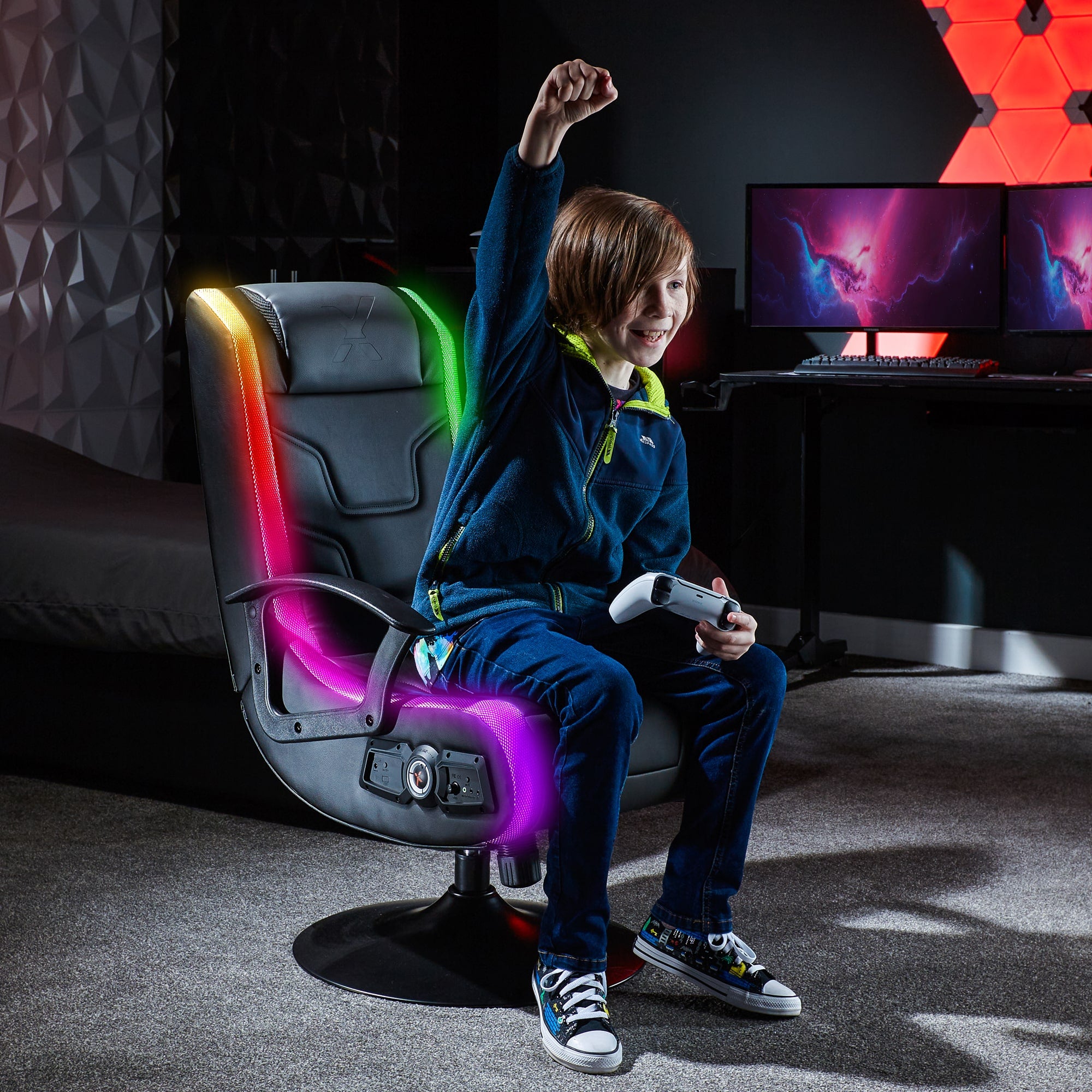 X Rocker Led Chair X Rocker Veleno RGB 2.1 Audio Gaming Chair with Neo Motion LED — The ...