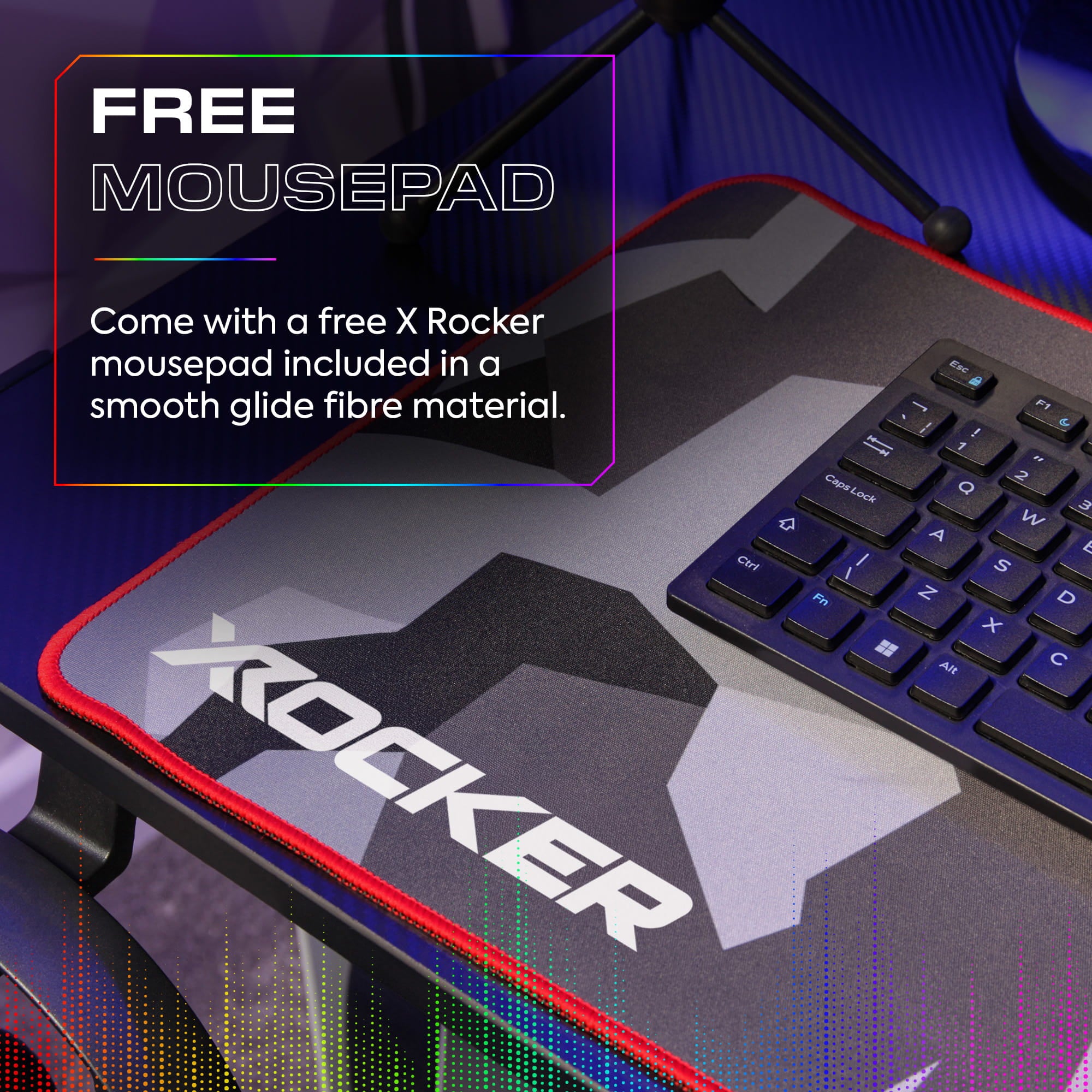 X Rocker Panther RGB Gaming Desk