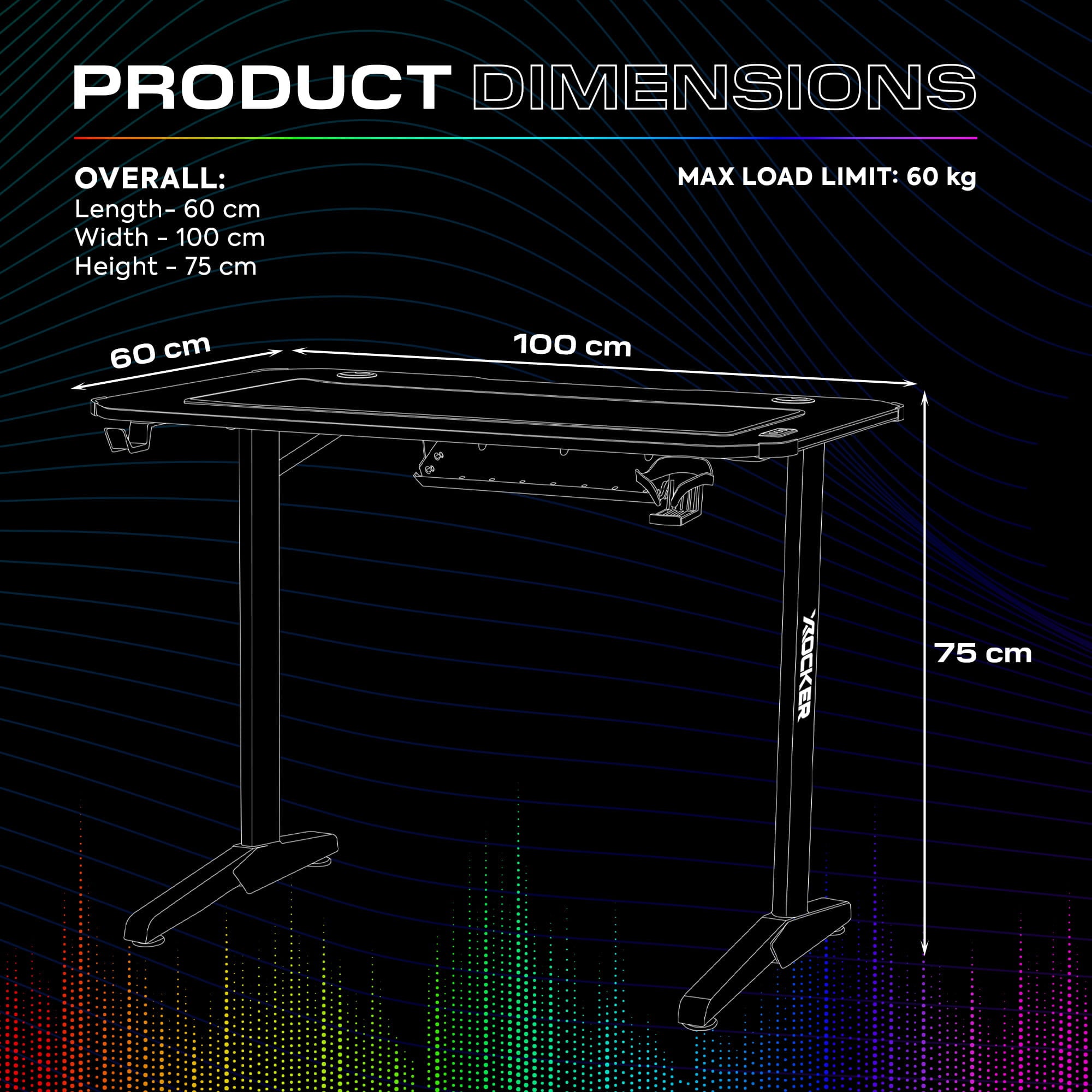 X Rocker Panther RGB Gaming Desk