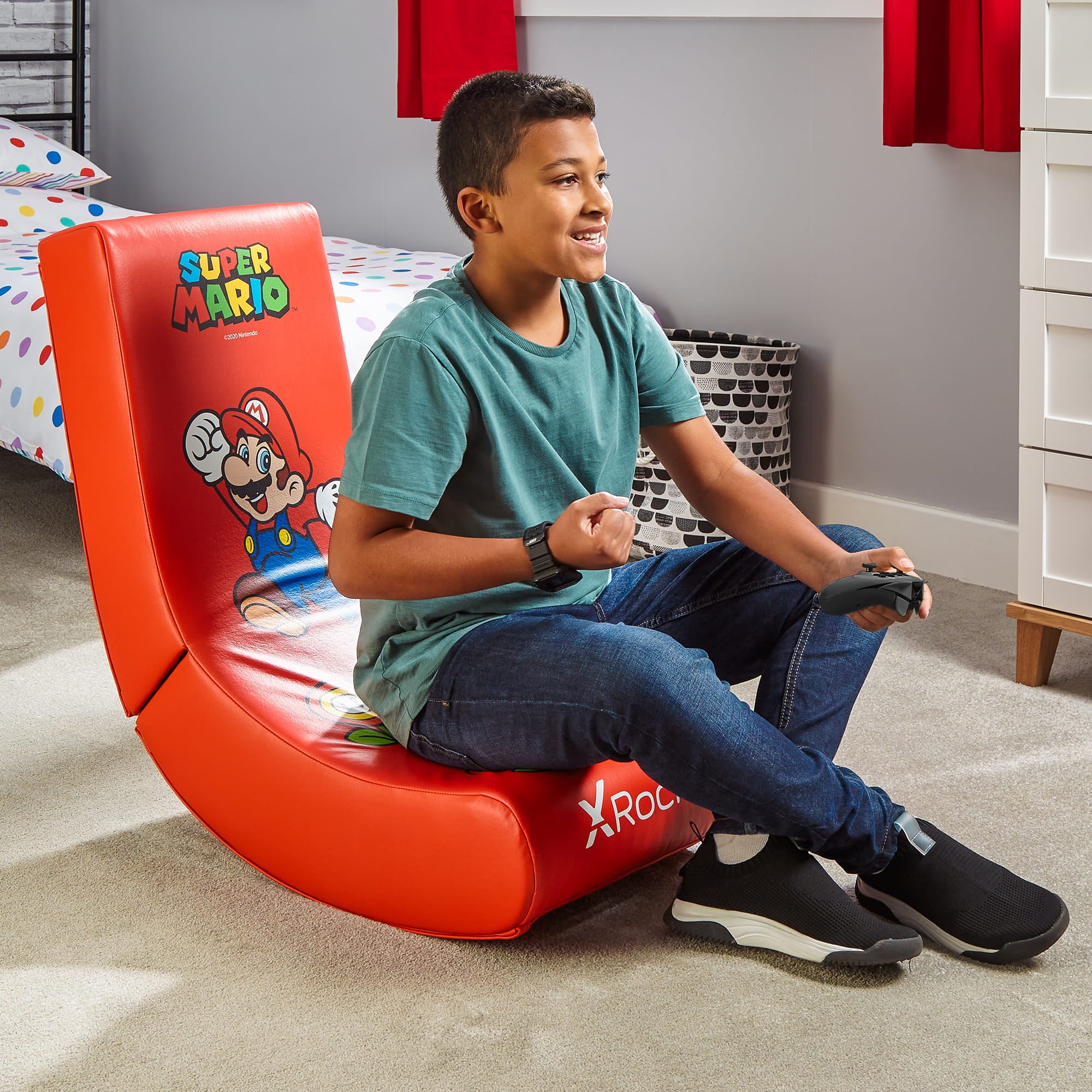 Official Super Mario™ Video Rocker Gaming Chair - Mario – All Star Edition