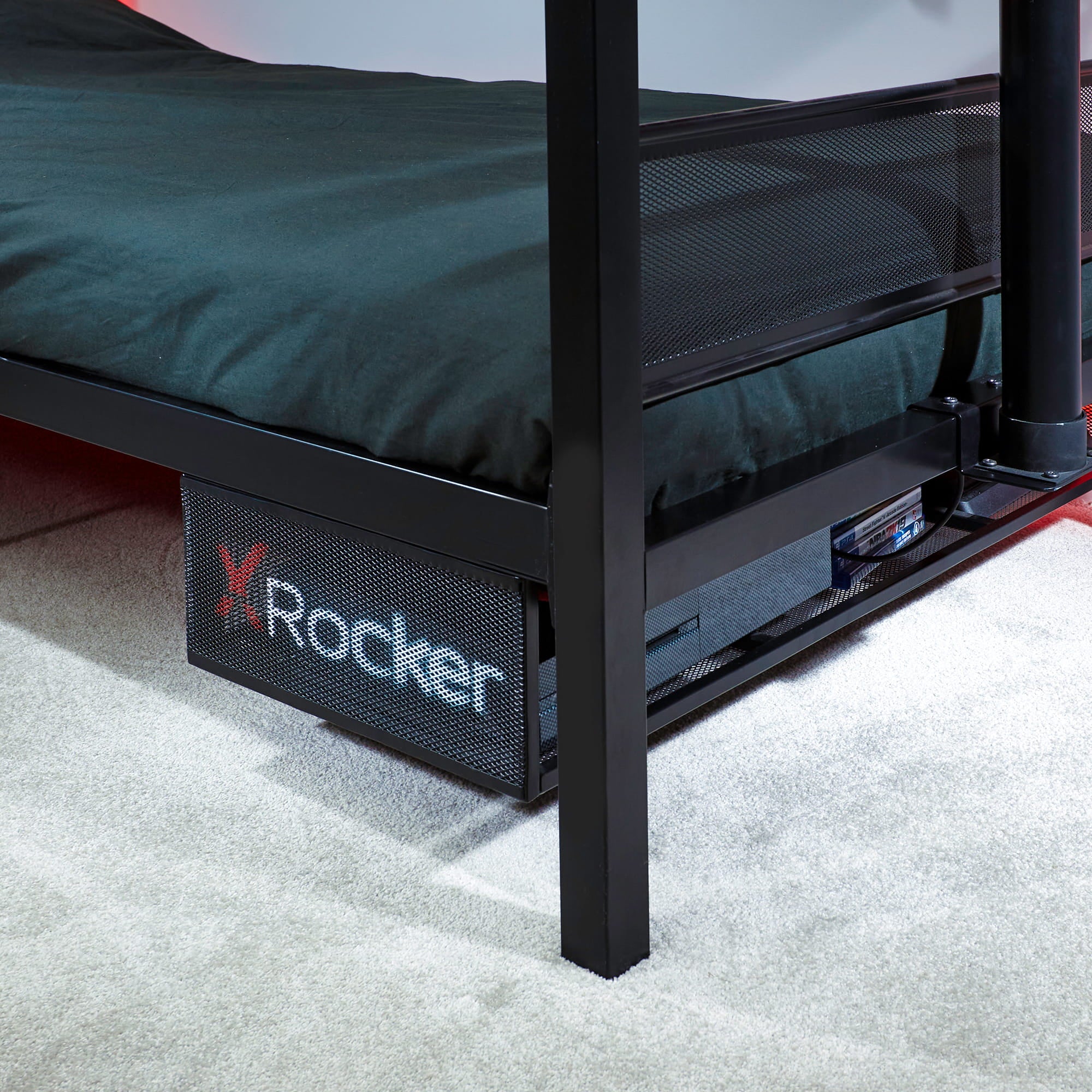 X Rocker Base Camp X Rocker Basecamp Single TV Gaming Bed - Black — The Modern Cave Australia