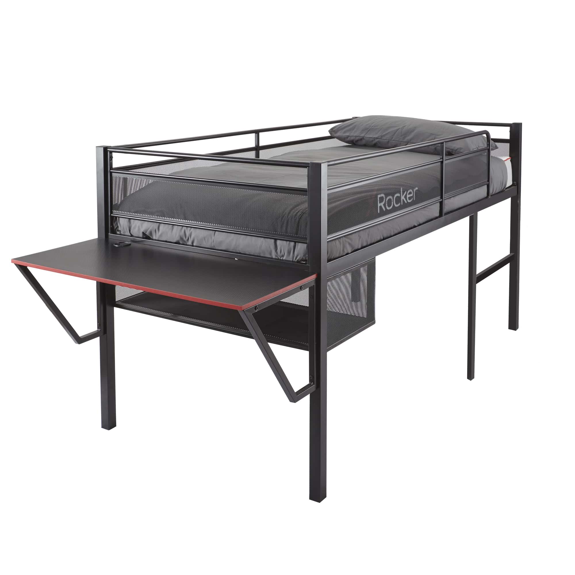 X Rocker Sanctum Gaming Mid Sleeper Bed With Desk