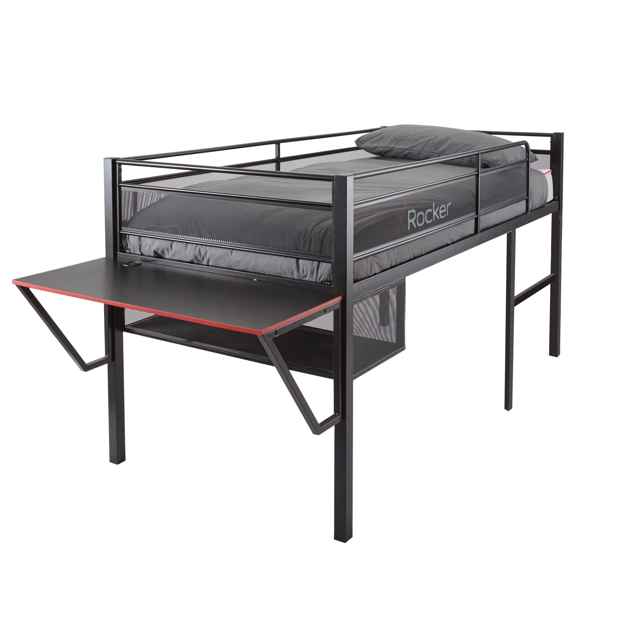 X Rocker Sanctum Gaming Mid-Sleeper Bed with Desk