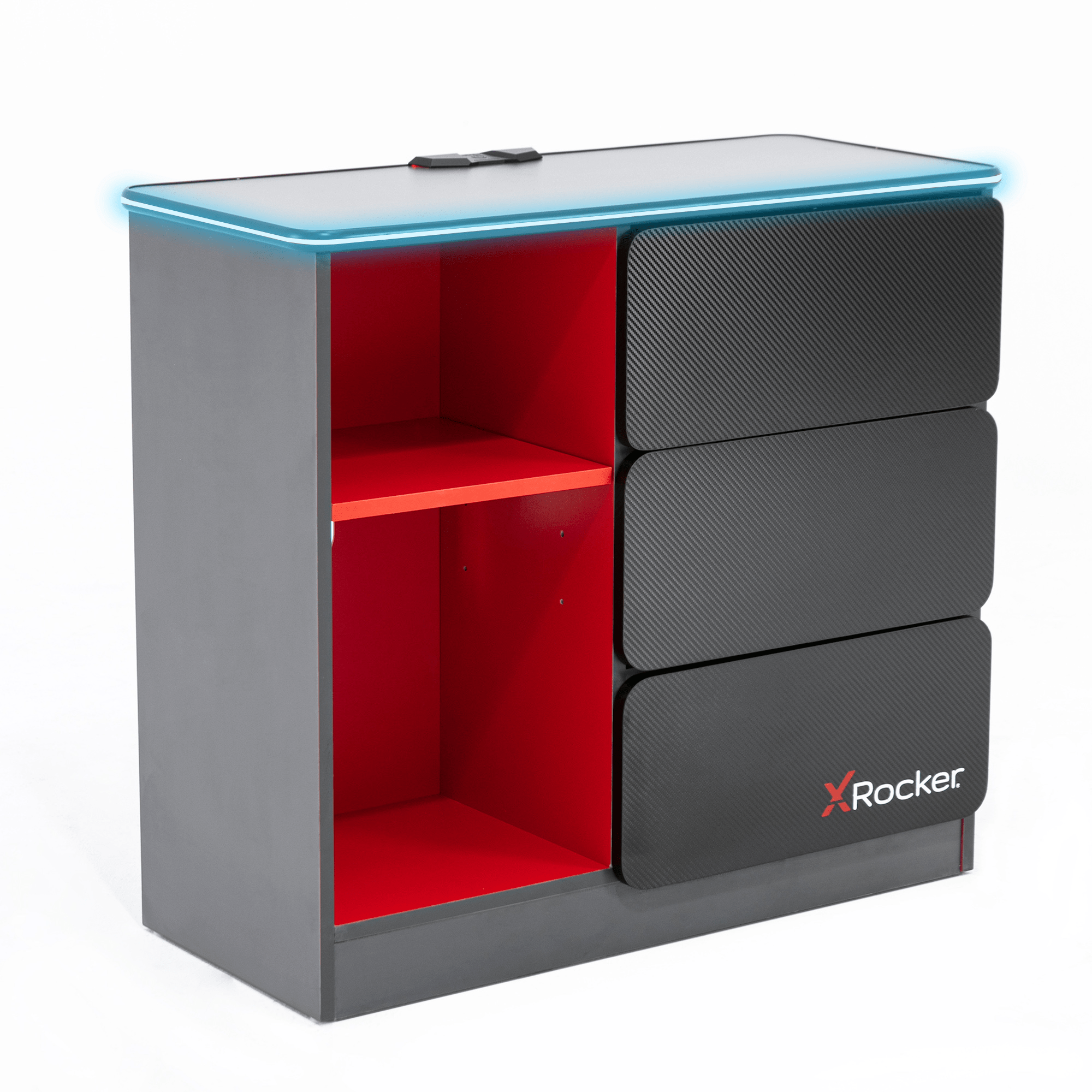 X Rocker Chest X Rocker Carbon-Tek Chest of 3 Drawers with LED Lights — The Modern ...