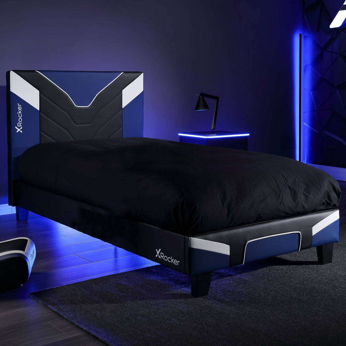 X Rocker Cerberus Gaming Bed - Blue — The Modern Cave Australia