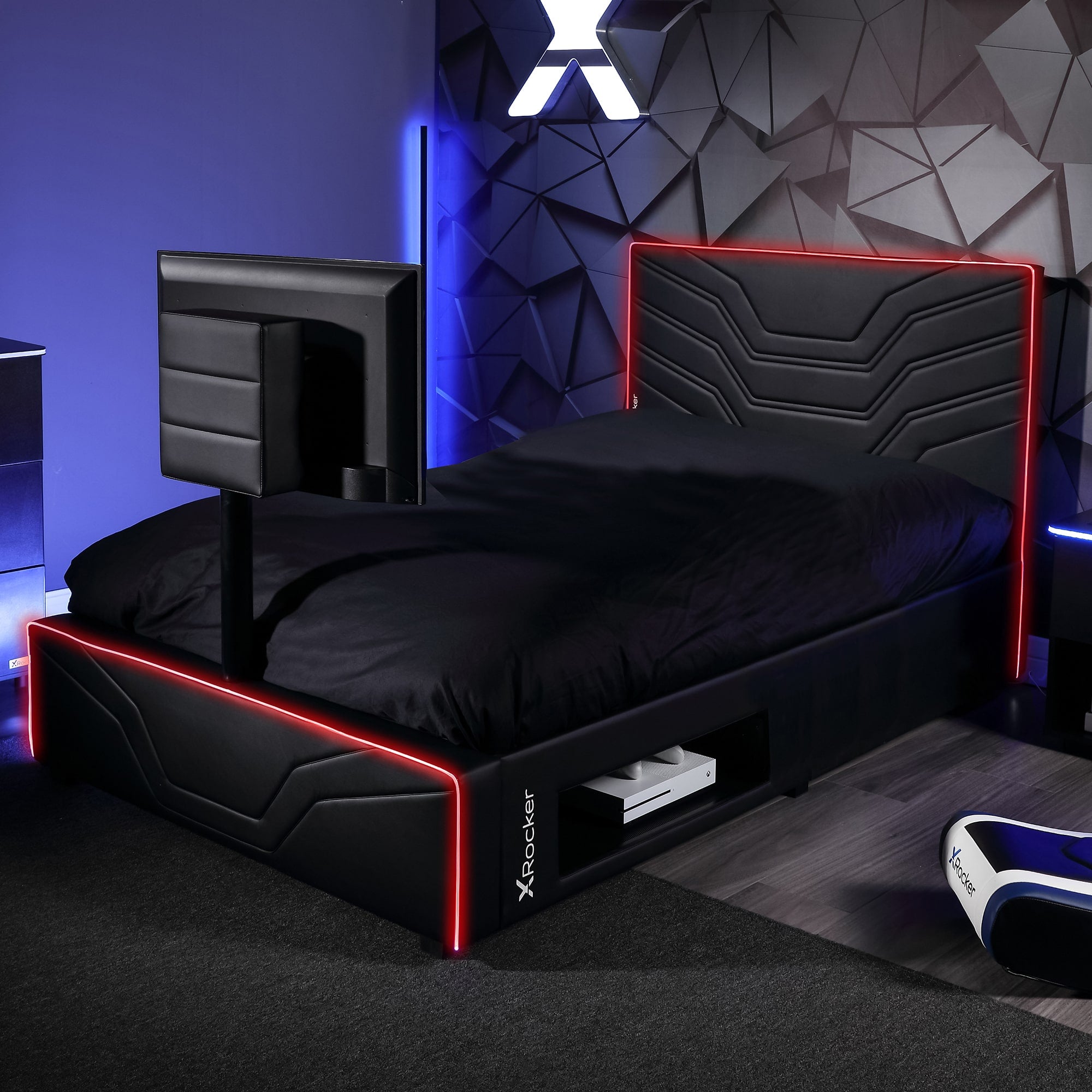 Bed Led Rocker X Rocker Oracle Neo Fibre LED Gaming Bed — The Modern Cave Australia