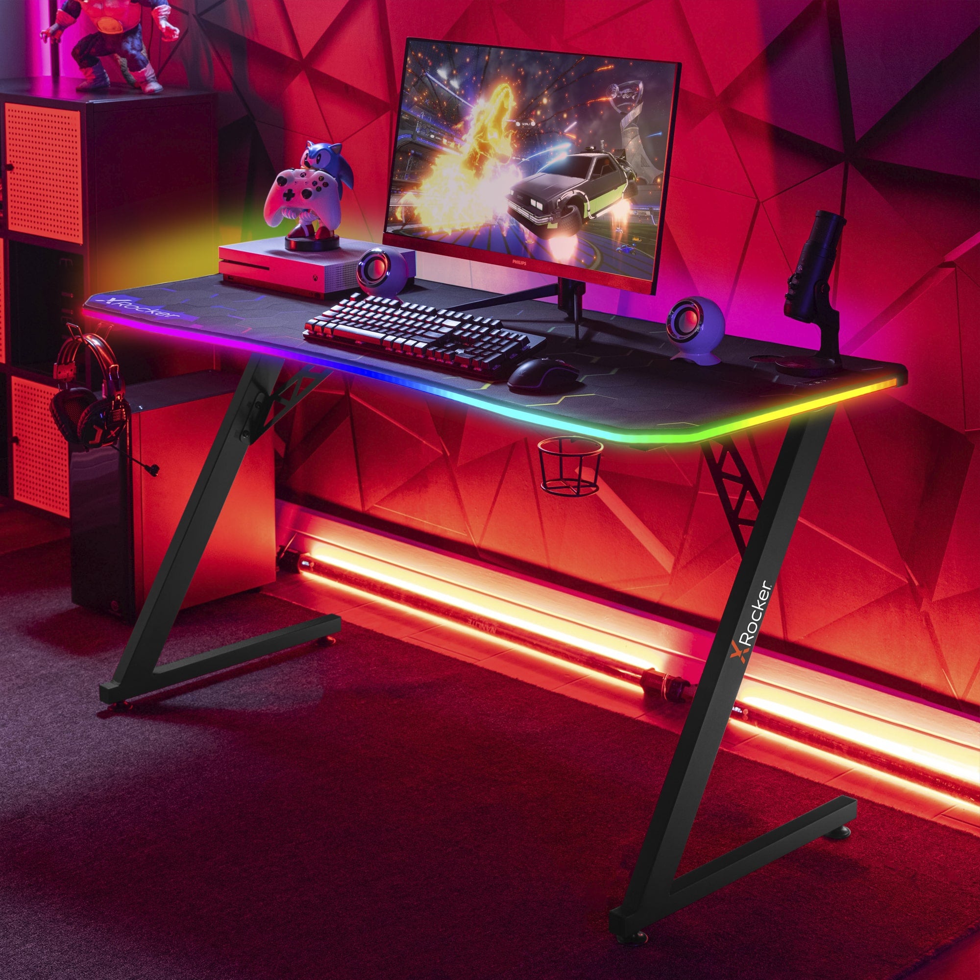 X Rocker Pulsar RGB XL Gaming Desk with Neo Motion Sync App Control