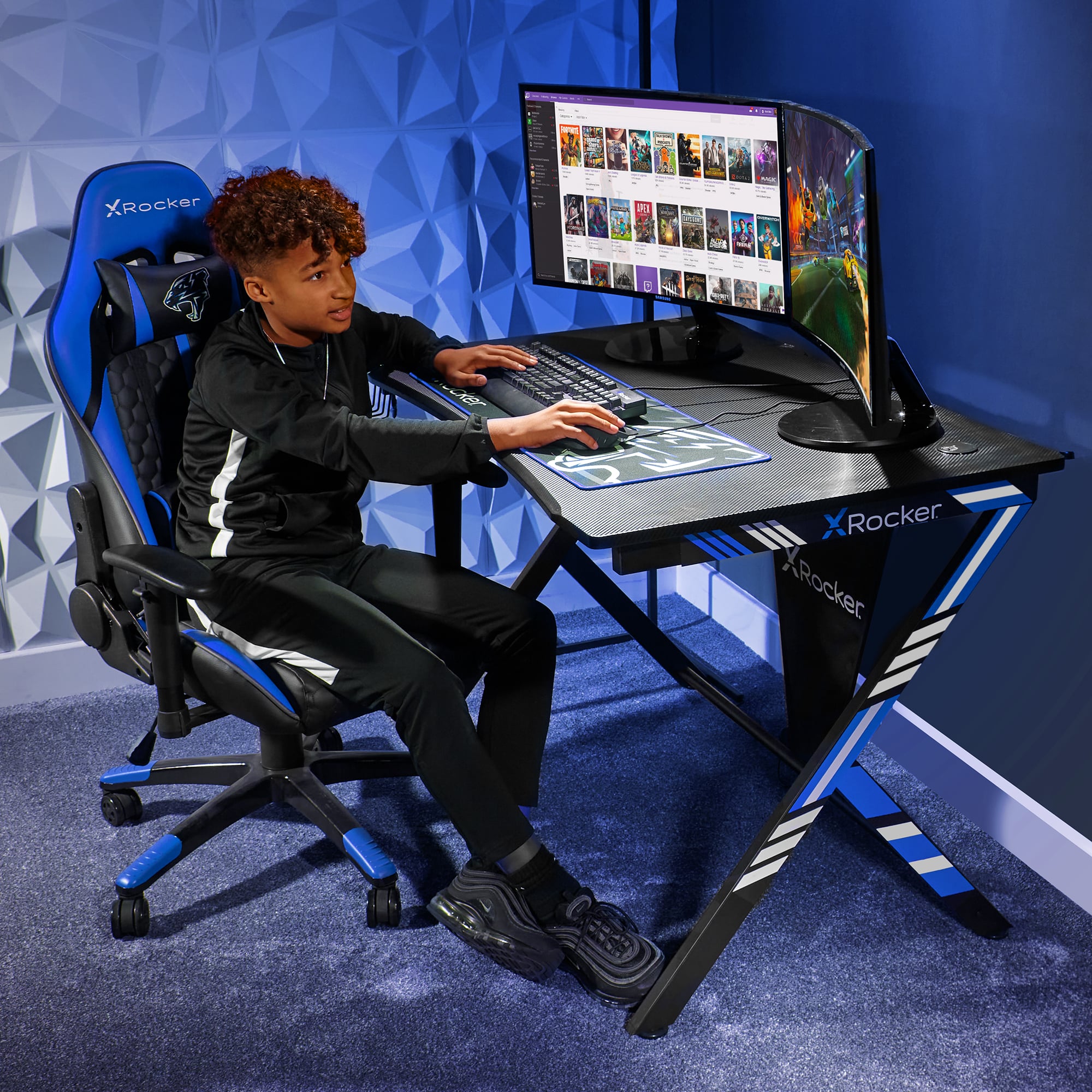 X Rocker Multimedia Unit X Rocker Arteon Junior Gaming Chair - Blue — The Modern Cave Australia