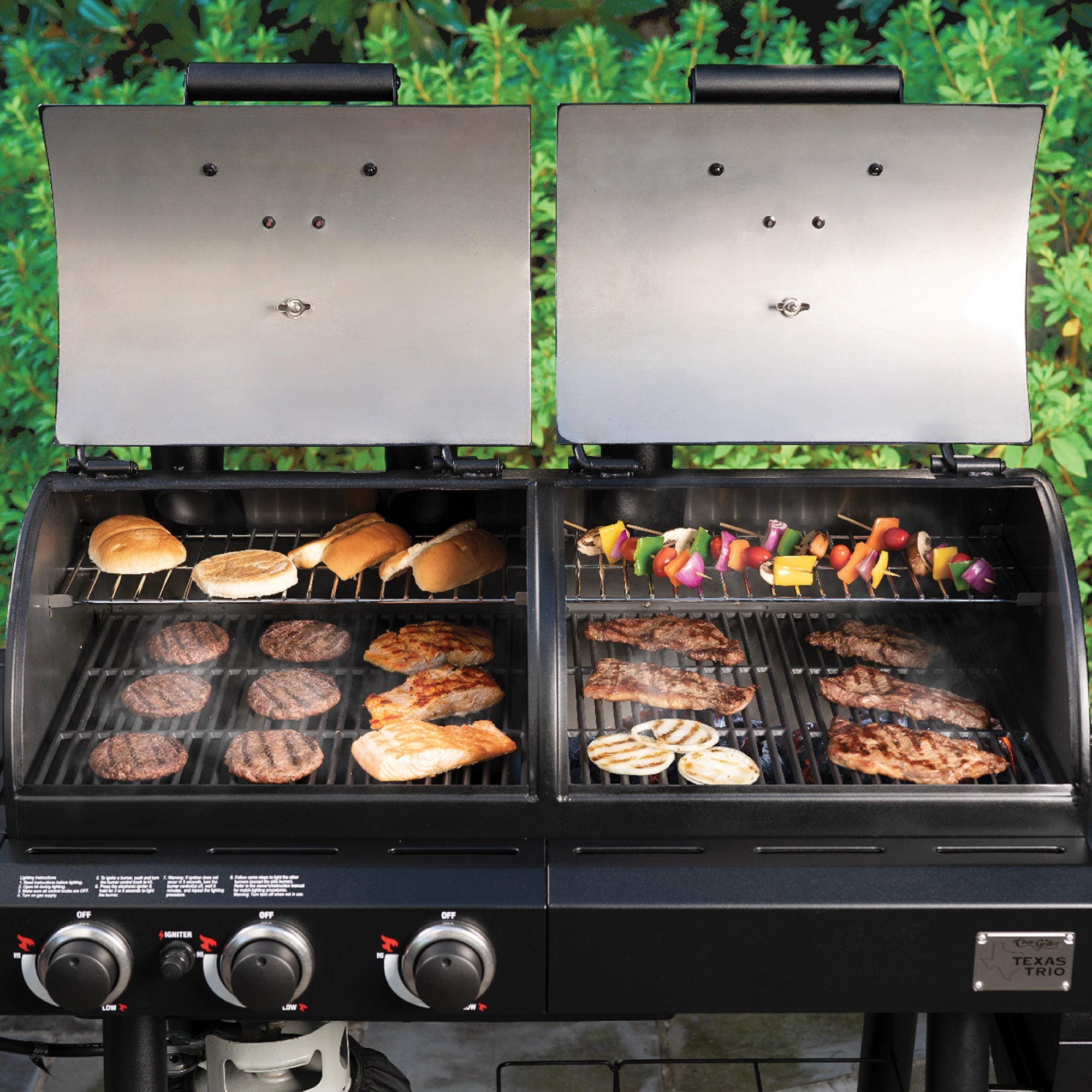 Char-Griller Texas Trio Gas and Charcoal Grill