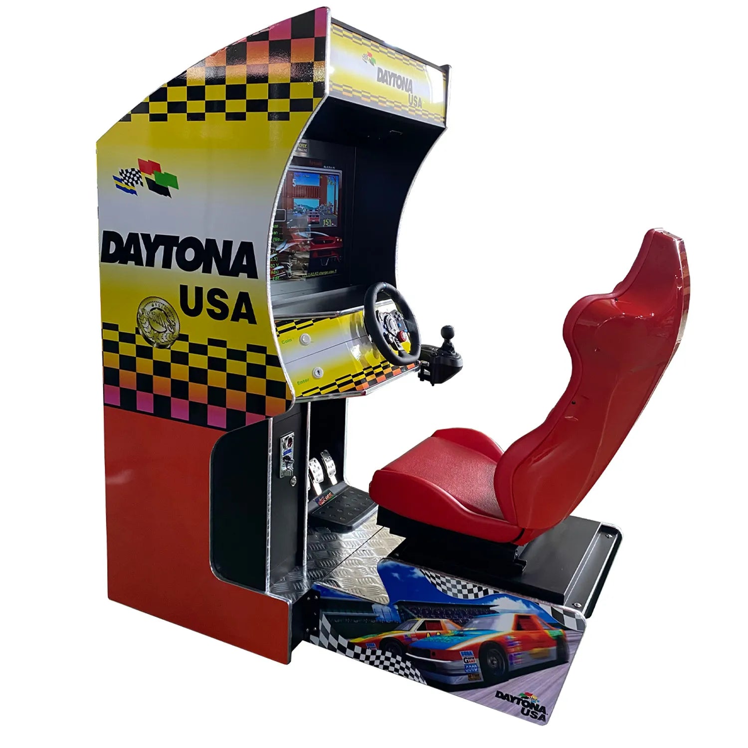 Daytona USA Arcade Racing Machine With Gearstick