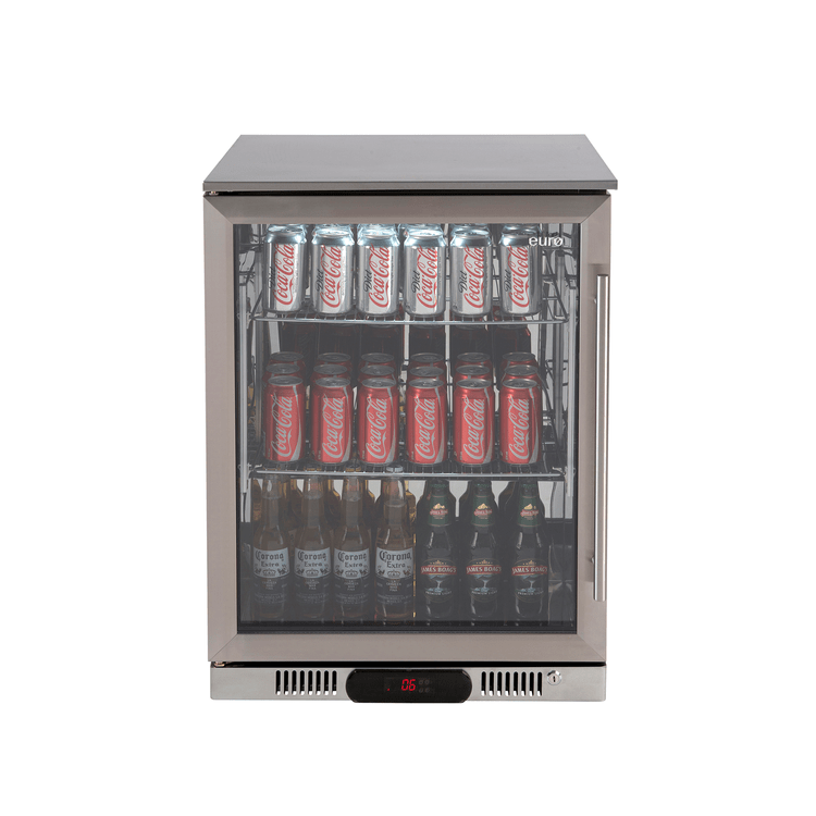 Euro Appliances 138lt Single Door Beverage Cooler - Stainless Steel