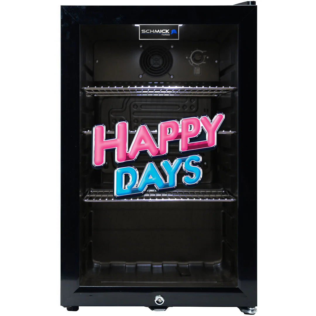 Happy Days Branded Glass Door 70L Bar Fridge