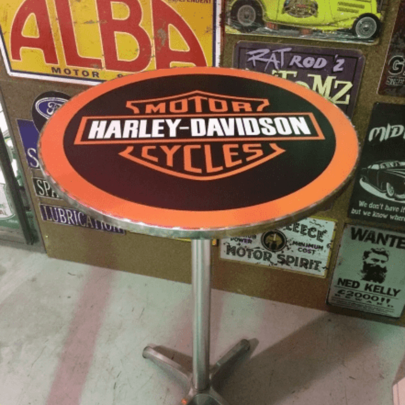 Harley Davidson Shield Bar Table