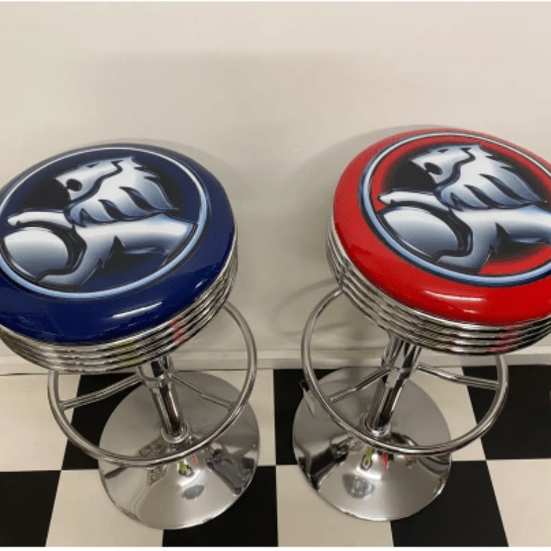 Holden Red and Blue Bar Stools