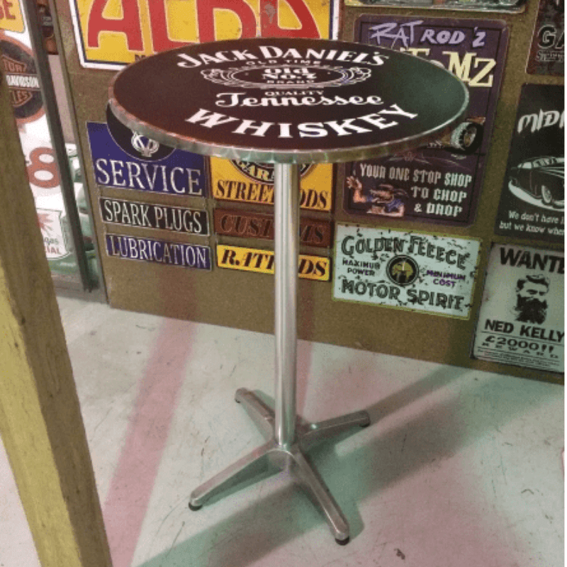 Jack Daniels Adjustable Height Bar Table