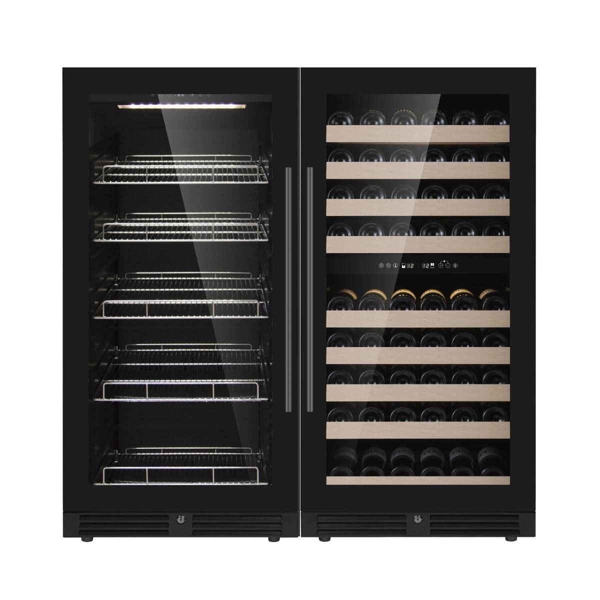 1200mm Height Upright Wine Cooler and Beer Fridge Combo