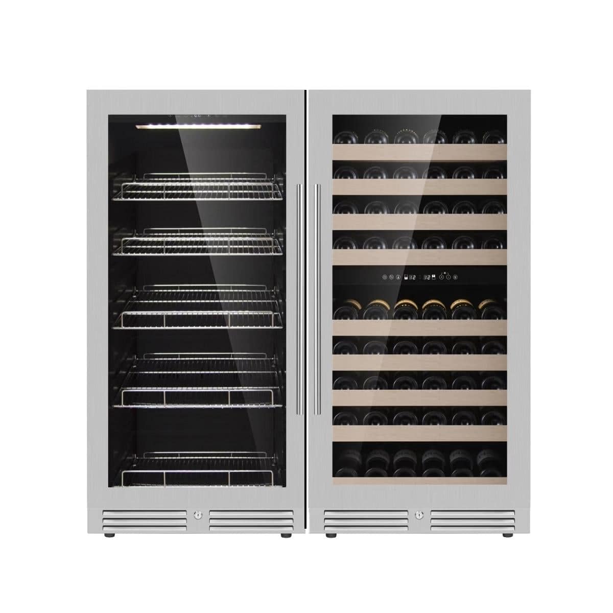 1200mm Height Upright Wine Cooler and Beer Fridge Combo
