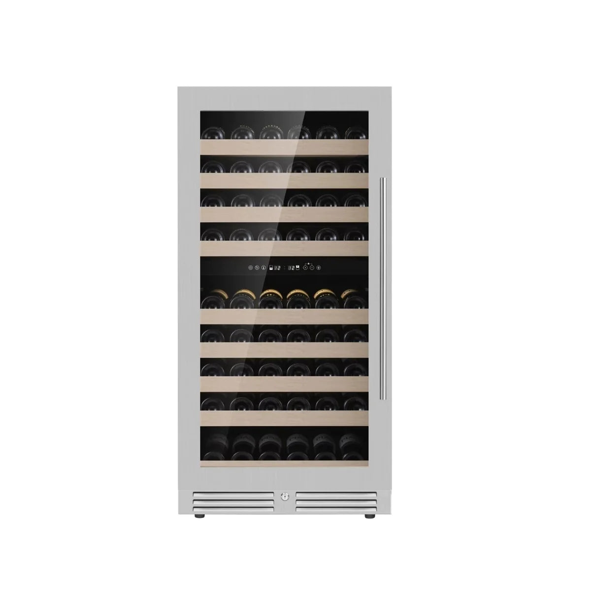 1200mm Height Upright LOW-E Glass Door Dual Zone Wine Fridge