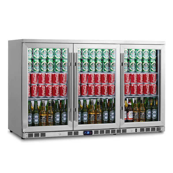 Heating Glass 3-Door Under Bench Beverage Fridge