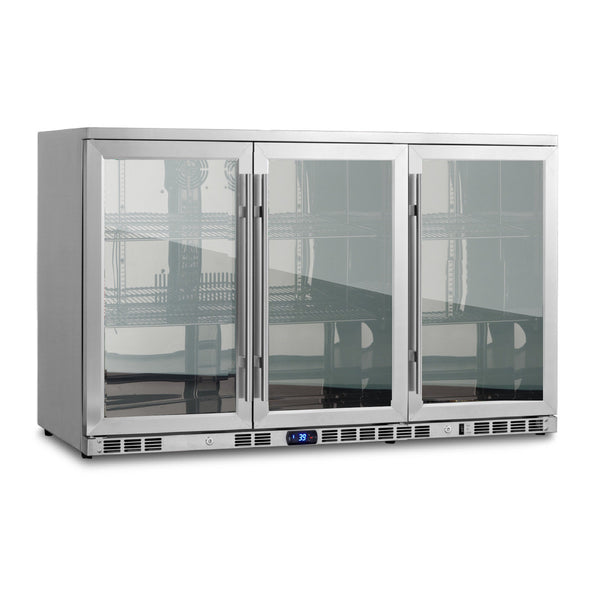 Heating Glass 3-Door Under Bench Beverage Fridge