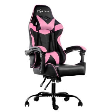 Artiss Pink and Black Gaming Chair