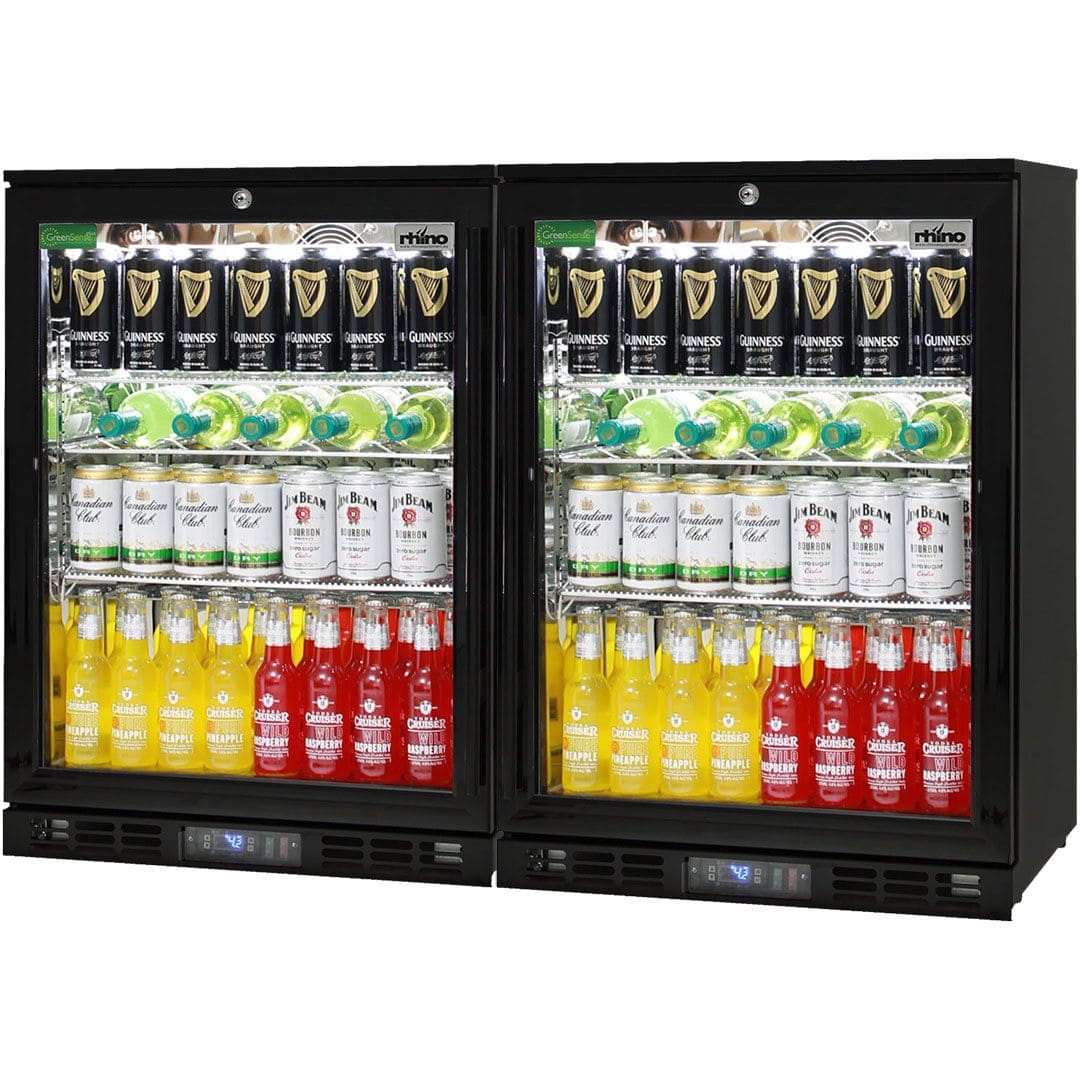 Alfresco Glass 2 Door Energy Efficient Bar Fridge