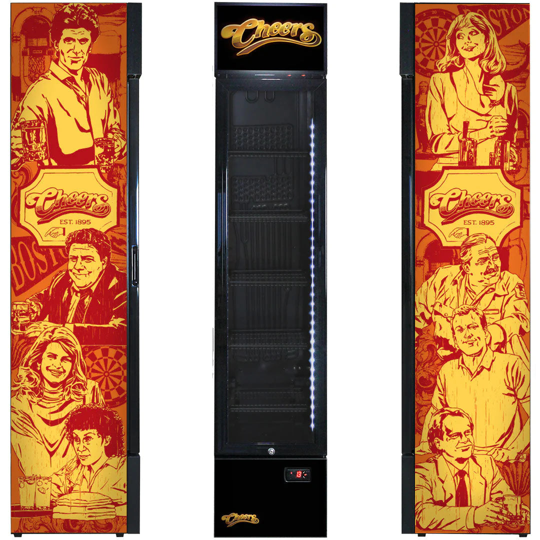 Cheers Branded Skinny Upright 144L Bar Fridge