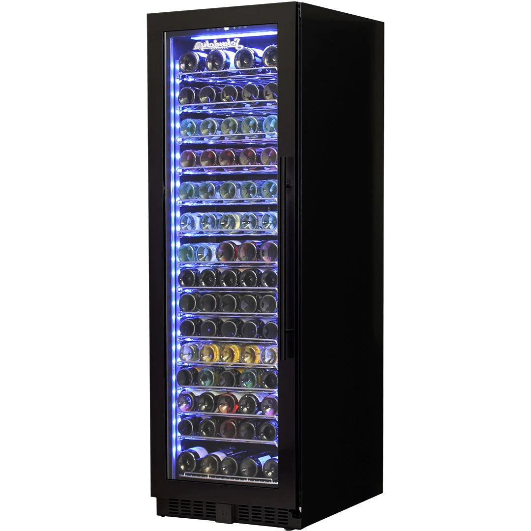 Schmick Upright Black Glass Door Wine Refrigerator 405L