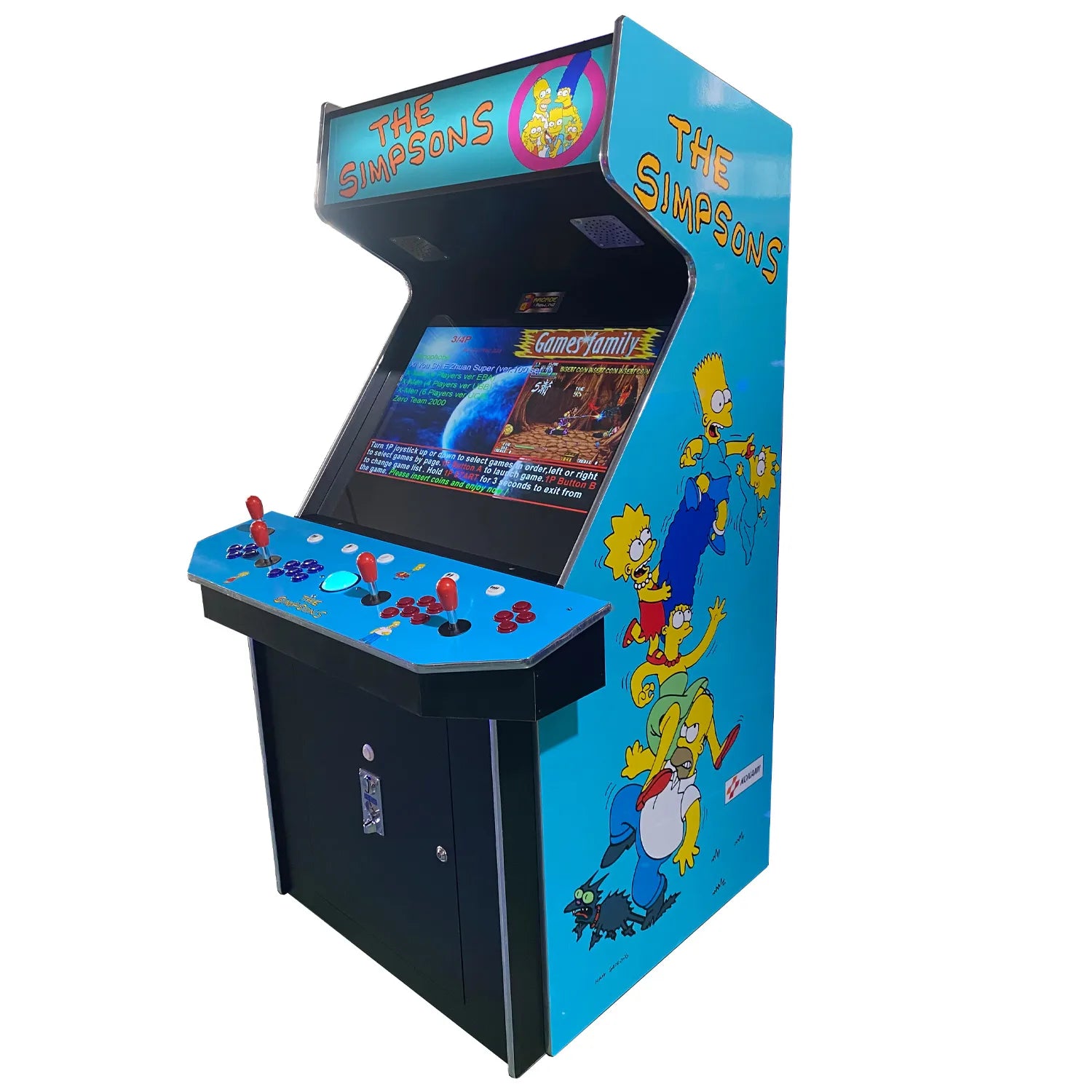 Simpsons Ab Machine The Simpsons Upright 4 Player Arcade Machine With 4700 Games — The ...