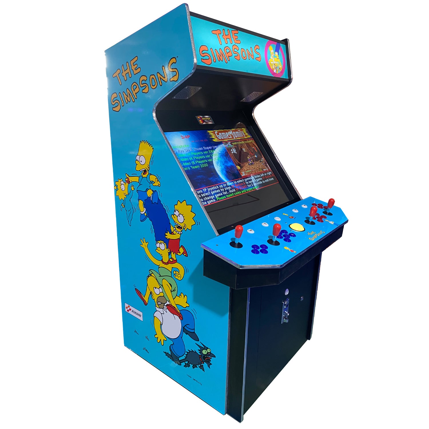 The Simpsons Upright 4 Player Arcade Machine With 4700 Games