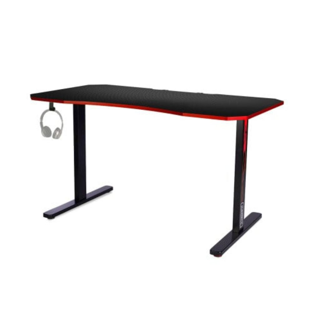 Overdrive Black and Red Carbon Fiber Gaming Desk