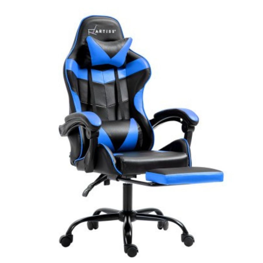 Artiss Blue and Black Gaming Chair — The Modern Cave Australia