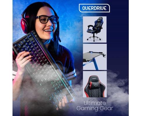 Overdrive Conquest Black and Red Gaming Chair