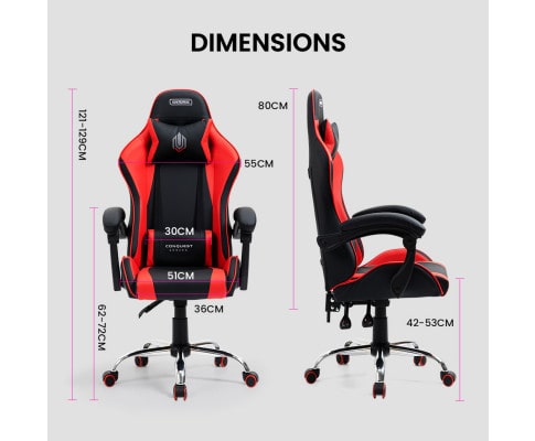 Overdrive Conquest Black and Red Gaming Chair
