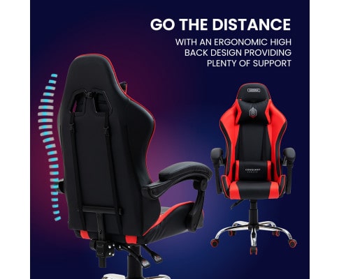 Overdrive Conquest Black and Red Gaming Chair