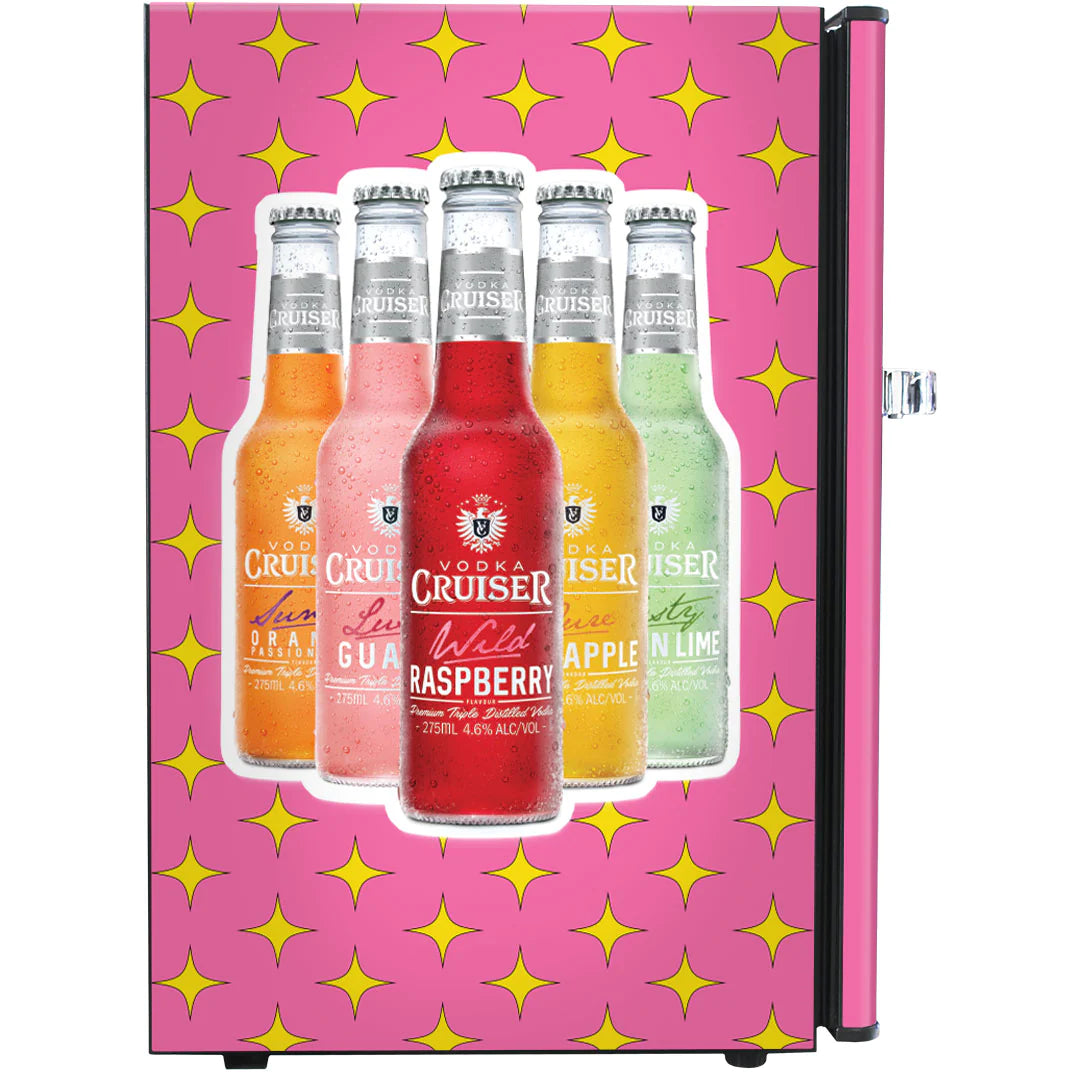 Vodka Cruiser Pink 70L Mini Bar Fridge