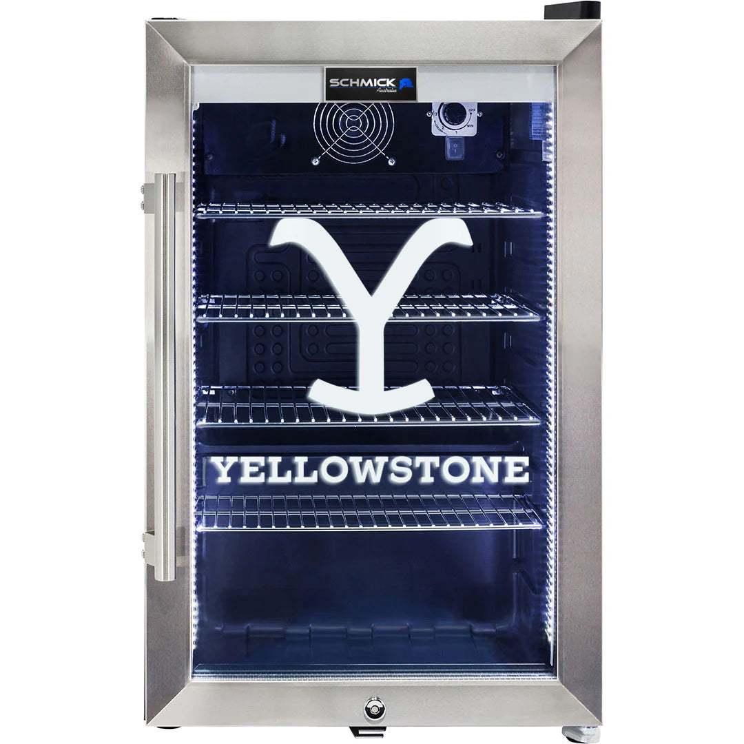 Yellowstone Design Glass Door 70L Bar Fridge