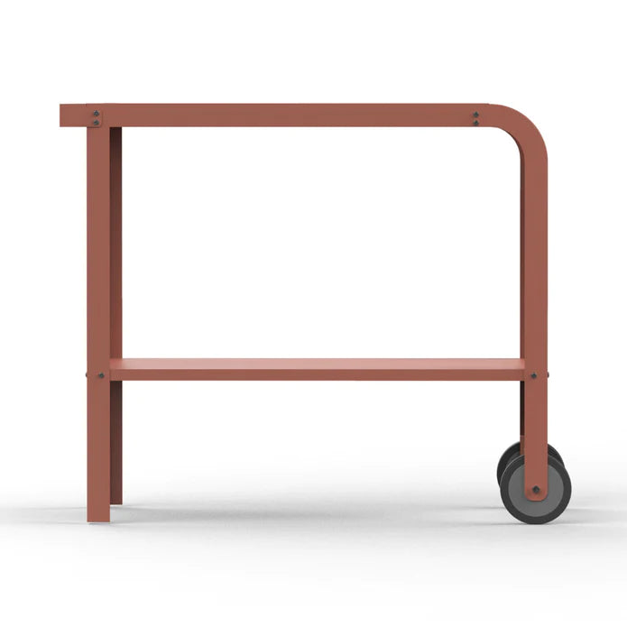 ZiiPa Vallone Garden Trolley with Shelf – Terracotta