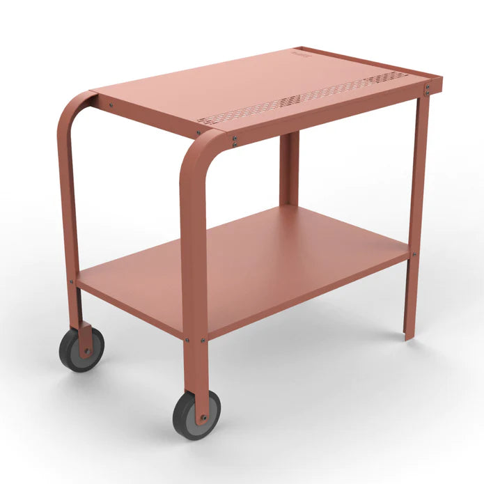 ZiiPa Vallone Garden Trolley with Shelf – Terracotta