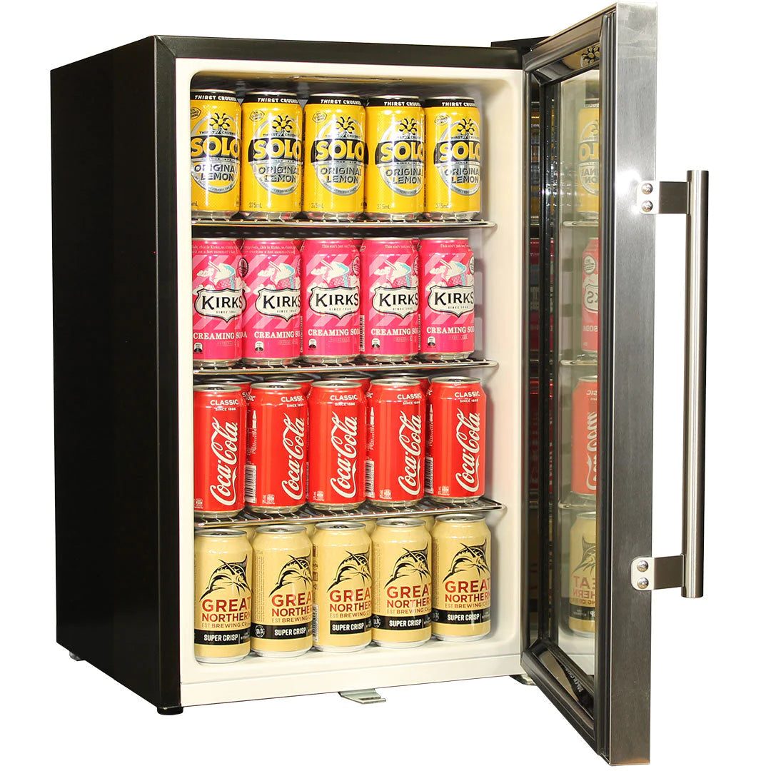 Tropical Glass Door Mini Bar Fridge - 80 Cans