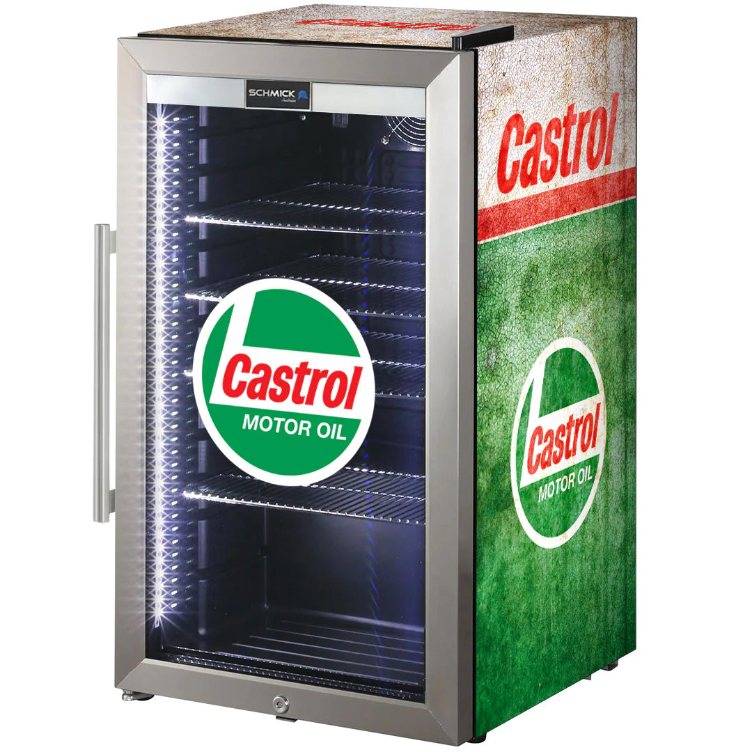 Petrol Branded Triple Glazed Alfresco  LED 98L Bar Fridge