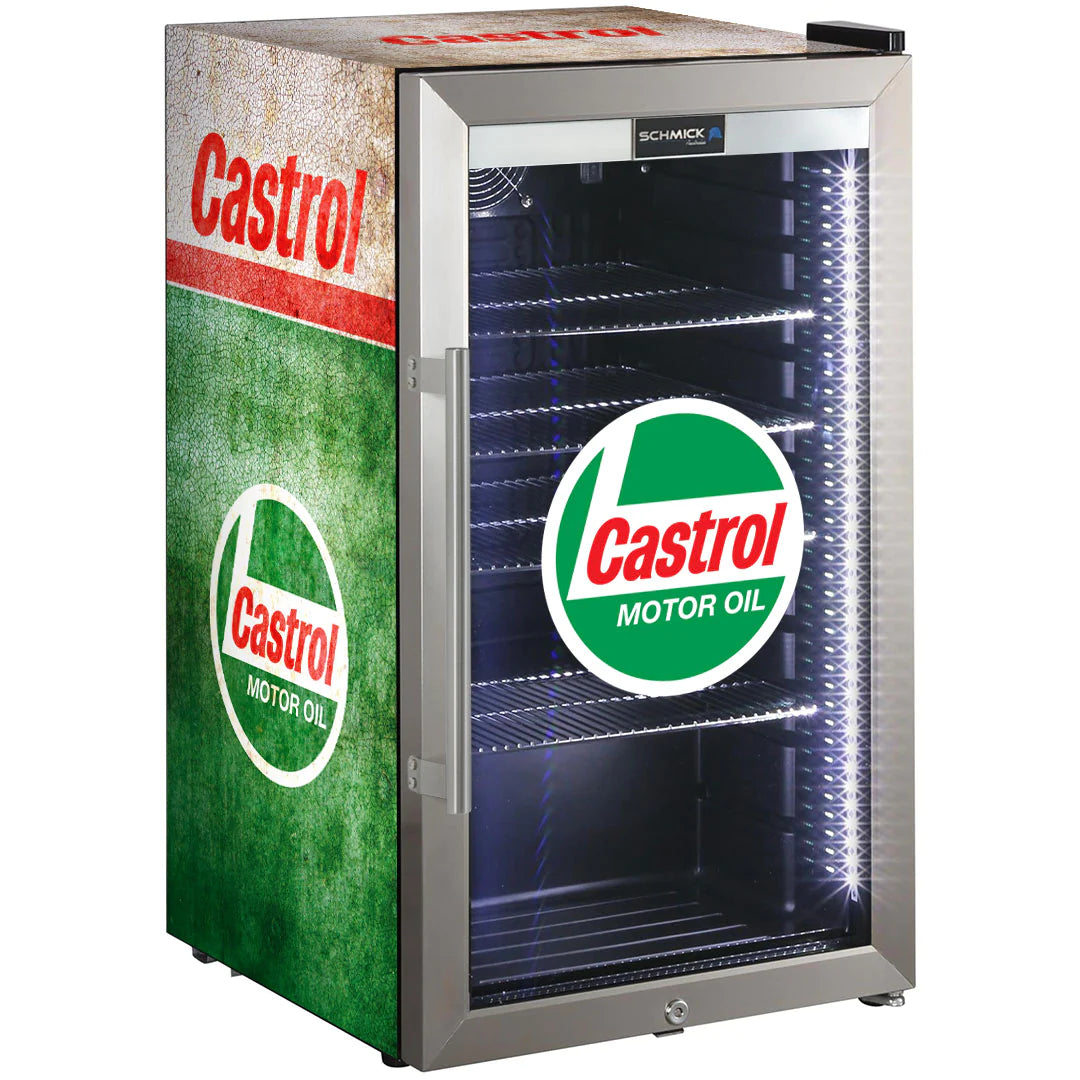 Petrol Branded Triple Glazed Alfresco  LED 98L Bar Fridge