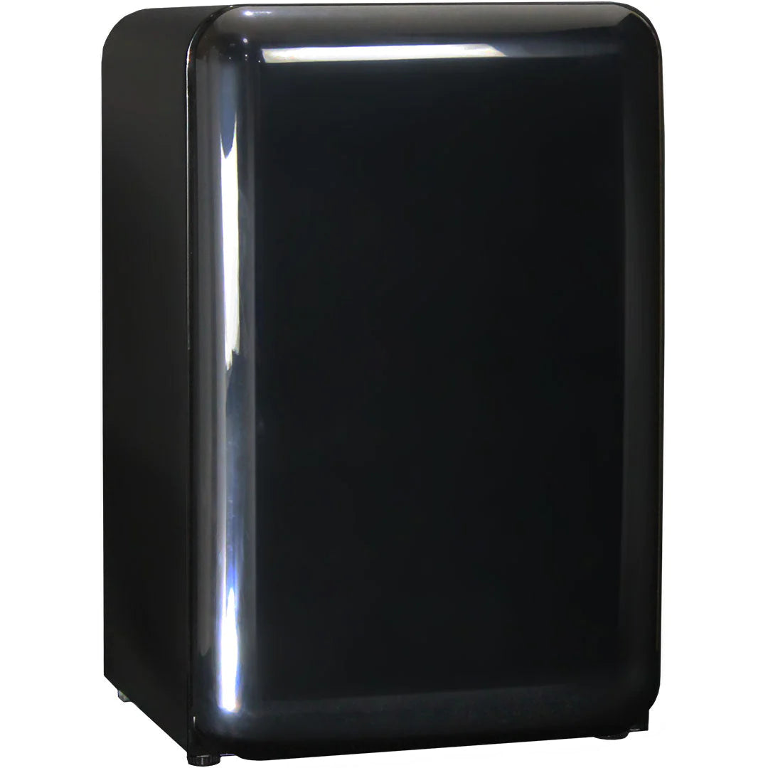 Black Rounded Quiet Running Energy Efficient Mini Bar Fridge